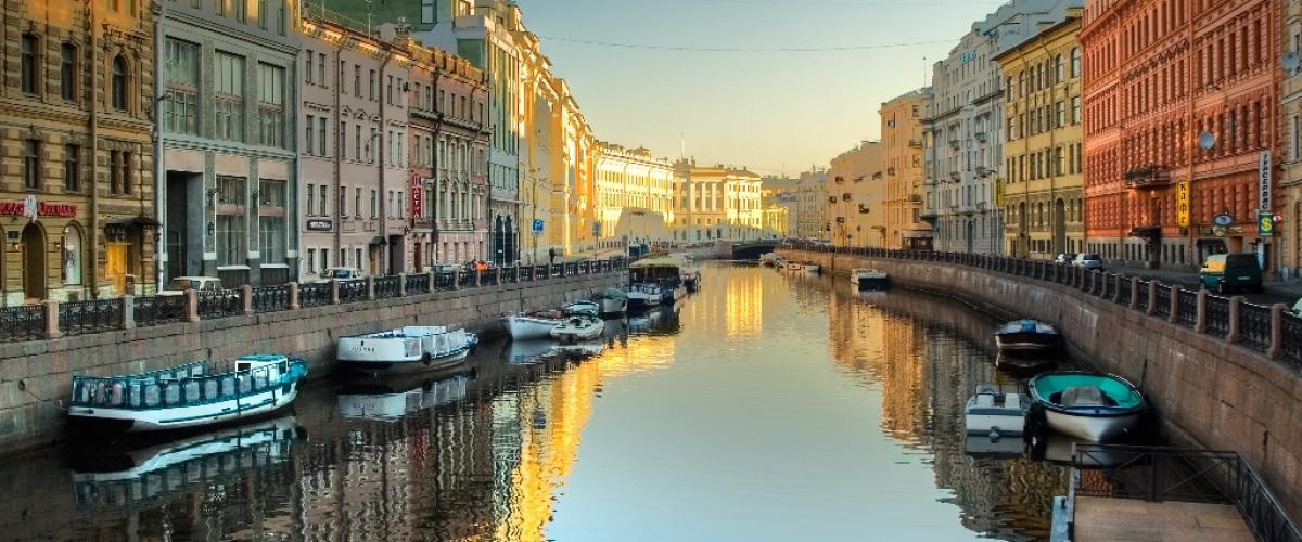 St Petersburg is the city of beautiful canals Beautifull view on St Petersburg canal.